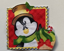 Patch Aplique Termocolante Pinguim Natalino ( 2 Unidades )