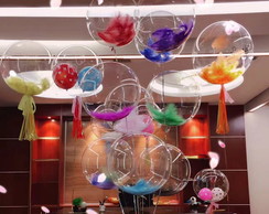 10 Unid.- Balão Bubble Transparente 60cm - 24 Polegadas