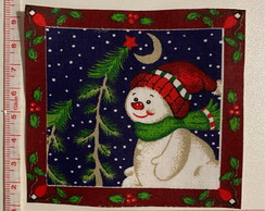 Patch Aplique Termocolante Boneco de Neve #41 2 Unidades