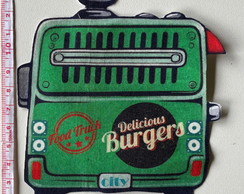 2 Patch Aplique Termocolante Van Verde Grande ( 2 Unidades )