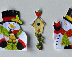 Patch Aplique Termocolante 2 Bonecos de Neve