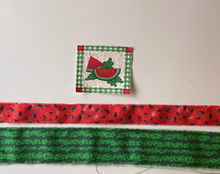 2 Kits Barra + Patch Aplique para Pano de Prato Melancia #4