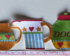 2 Patch Aplique Termocolante Xicara Pote de Doces 2 Unidades