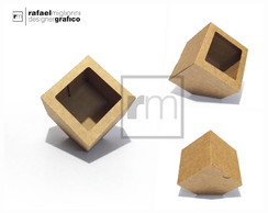 Arquivo de corte - Cubo inclinado com visor