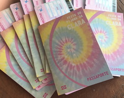 Convite Passaporte - Tie Dye