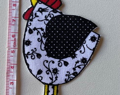 3 Patch Aplique Termocolante Galinha #14 ( 3 Unidades )