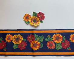 2 Kits Barra + Patch Aplique para Pano de Prato Flores #4