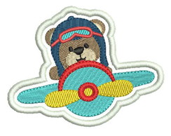 Patch Bordado Urso Aviador