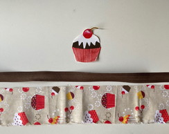 2 Kits Barra + Patch Aplique para Pano de Prato Cupcakes #22