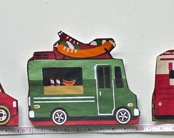 3 Patch Aplique Termocolante Food Truck Pequeno