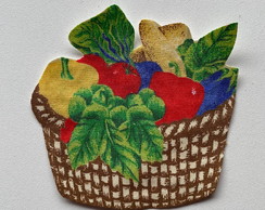 2 Patch Aplique Termocolante Cesto com Legumes #3 2 Unidade