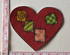 3 Patch Aplique Termocolante Coração ( 3 Unidades )