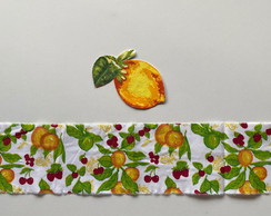 2 Kits Barra + Patch Aplique para Pano de Prato - Pessego