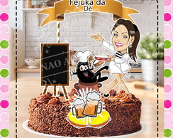 Topo de Bolo Pagode com Feijoada