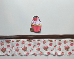 2 Kits Barra + Patch Aplique para Pano de Prato Cupcakes #25