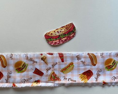 2 Kits Barra + Patch Aplique para Pano de Prato Sanduiche