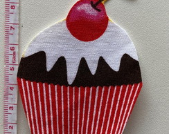 3 Patch Aplique Termocolante Cupcake Vermelho #11