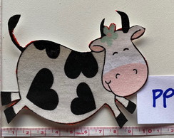 2 Patch Aplique Termocolante Vaca Pp #21 ( 2 Unidades )