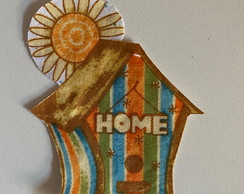 2 Patch Aplique Termocolante Casinha Listrada (2 Unidades)