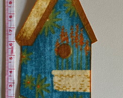 2 Patch Aplique Termocolante Casinha Azul ( 2 Unidades )