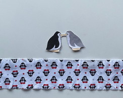 2 Kits Barra + Patch Aplique para Pano de Prato Pinguim #2