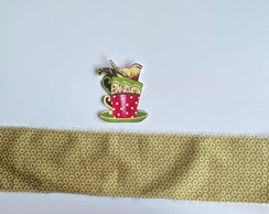 2 Kits Barra + Patch Aplique para Pano de Prato Xicara #28