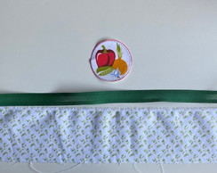 2 Kits Barra + Patch Aplique para Pano de Prato Legumes