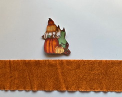 2 Kits Barra + Patch Aplique para Pano de Prato Aboboras #7