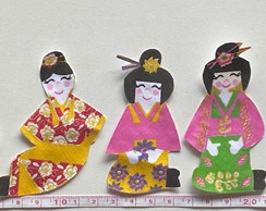 5 Patch Aplique Termocolante 5 Bonecas Japonesas #2