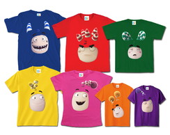 Kit Família Oddbods com 7 Camisetas