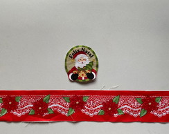 2 Kits Barra + Patch Aplique para 2 Panos de Prato Natal #52