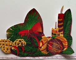 Patch Aplique Termocolante Bolas Vela Natal #2 - 2 Unidades