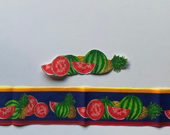 2 Kits Barra + Patch Aplique para Pano de Prato Melancia #10