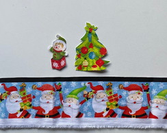 2 Kits Barra + Patch Aplique para Pano de Prato - Natal #60