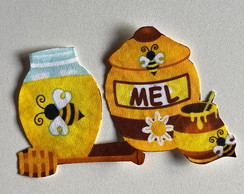 2 Patch Aplique Termocolante Abelha Pote Mel #3 (2 Unidades)