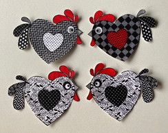 4 Patch Aplique Termocolante 4 Galinhas#6