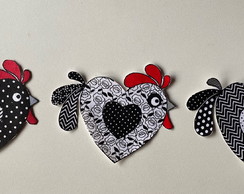 3 Patch Aplique Termocolante 3 Galinhas#14