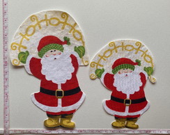 Patch Aplique Termocolante 2 Papai Noel Hohoho