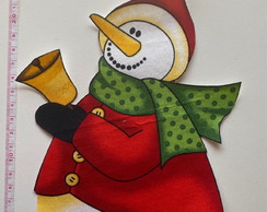 Patch Aplique Termocolante Boneco de Neve Grande