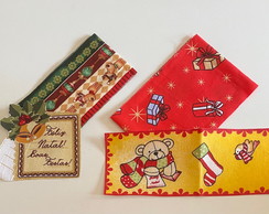 2 Kits Barra + Patch Aplique para 2 Pano de Prato Natal #48