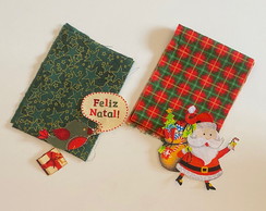 2 Kits Barra + Patch Aplique para 2 Panos de Prato Natal #44