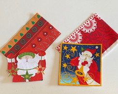 2 Kits Barra + Patch Aplique para 2 Panos de Prato Natal #38