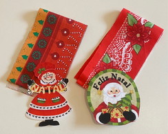 2 Kits Barra + Patch Aplique para Pano de Prato - Natal #43