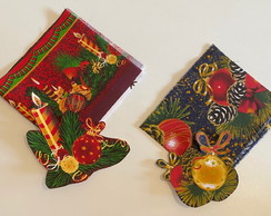 2 Kits Barra + Patch Aplique para Pano de Prato - Natal #44