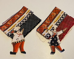 2 Kits Barra + Patch Aplique para Pano de Prato Chef Coz #9