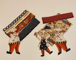 2 Kits Barra + Patch Aplique para Pano de Prato Chef Coz #8