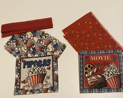 2 Kits Barra + Patch Aplique para Pano de Prato - Cinema #2