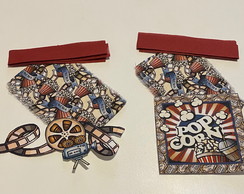 2 Kits Barra + Patch Aplique para Pano de Prato - Cinema #1