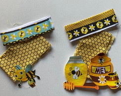 2 Kits Barra + Patch Aplique para Pano Prato Abelhinha #16