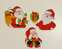 3 Patch Aplique Termocolante Papai Noel